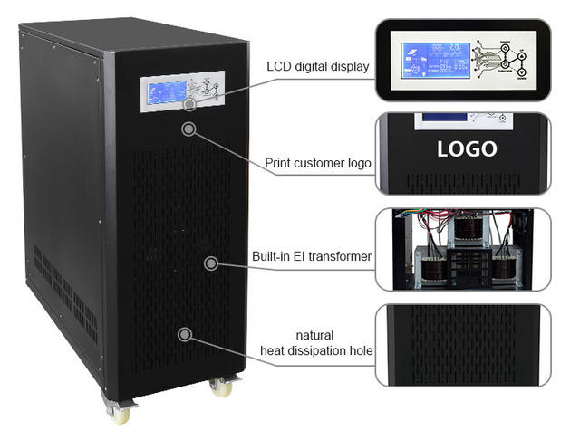 Onduleur solaire hybride triphasé hors réseau 10kVA-30kVA 48V/96V/192V
