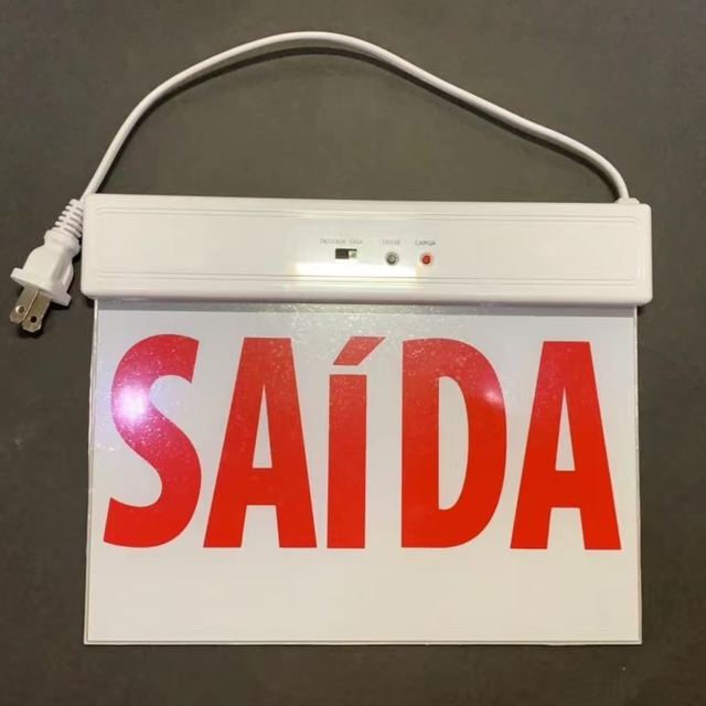 Luminaire/lumière/lampe de sortie de secours rechargeable à DEL