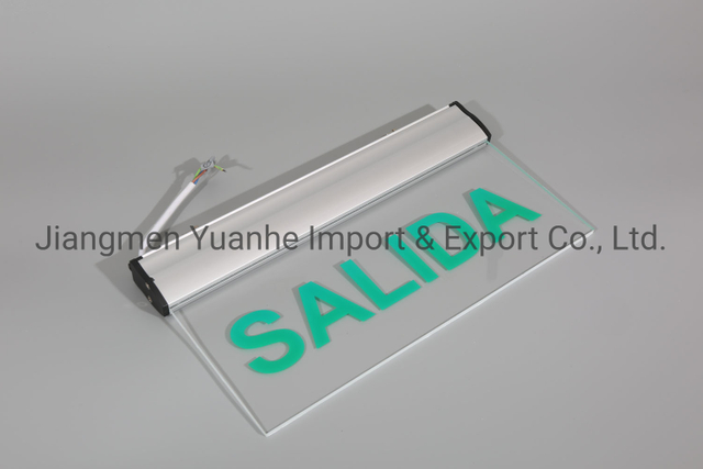 Lampe de signalisation de sortie de secours, lampe de signalisation d'évacuation avec PVC transparent ou modifiable, installation variée