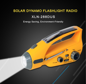 Batterie Rechargeable multifonctionnelle LED d'urgence/solaire/Radio d'agitation manuelle/alarme Flash/lampe torche