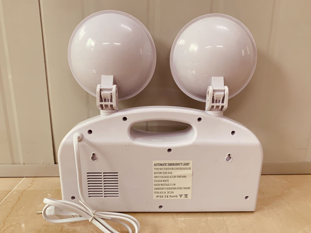 Lampe d'urgence à double spot LED avec batterie rechargeable